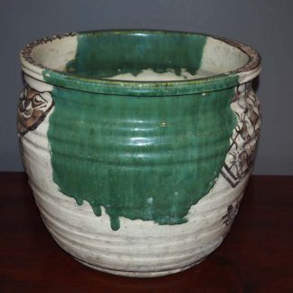 Japanese Antique Oribe Ceramic Pot