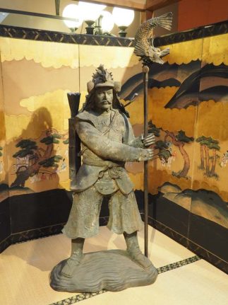 Extraordinary Large Japanese Antique Bronze Samurai Statue
