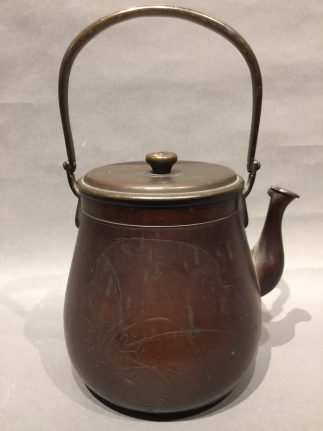 Japanese antique Copper Tetubin teapot