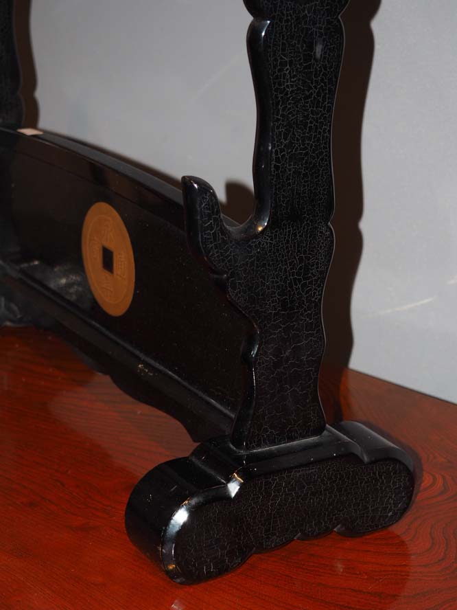 Japanese Furniture Black Lacquer katanagake Sword 