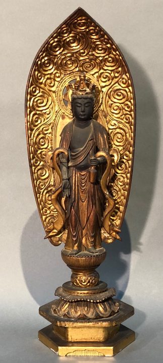 Japanese Antique Wood Kannon Statue Gilded With Gold. – Kuraya