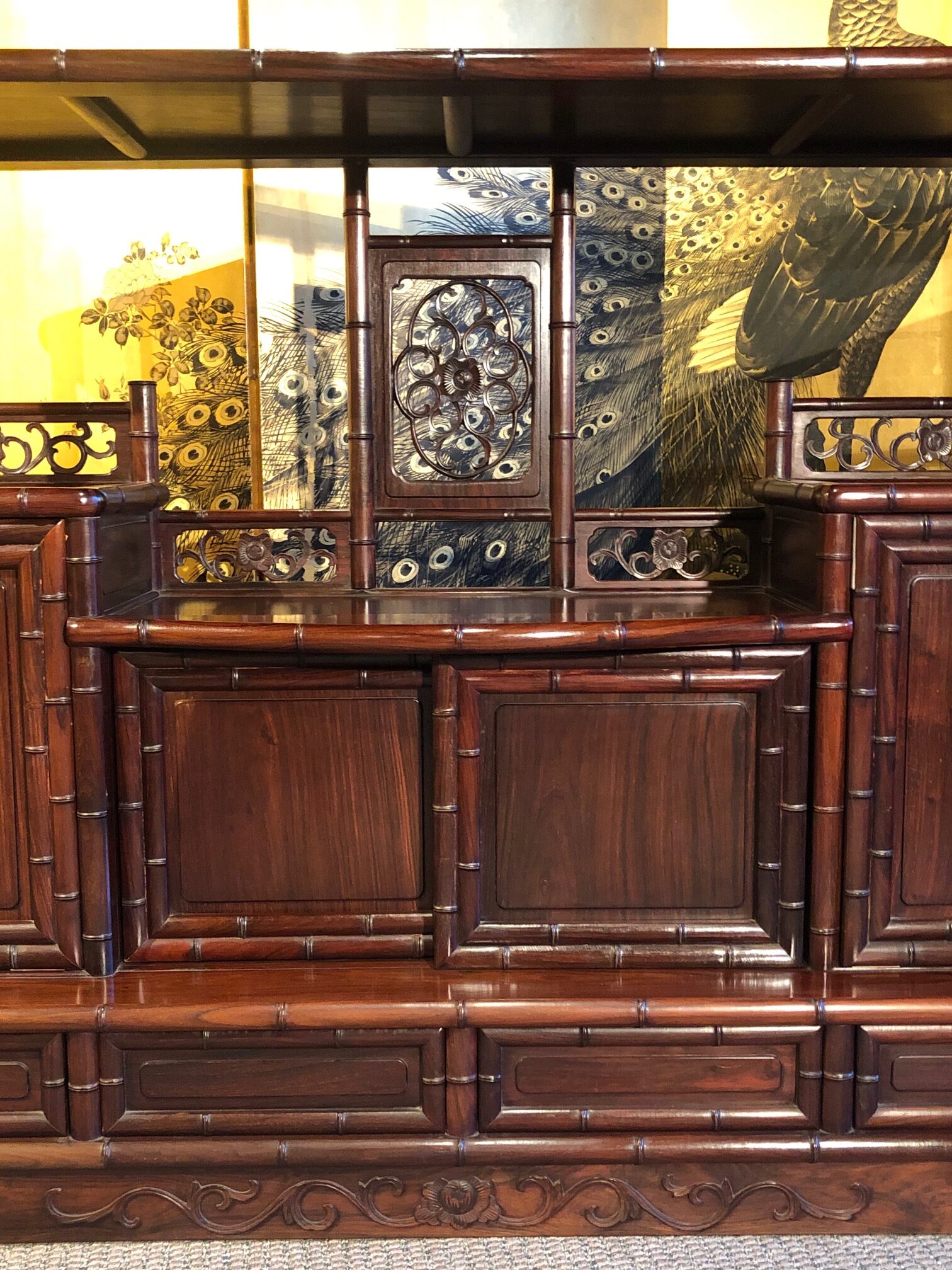 Japanese Antique Rosewood Cha Tansu (Tea Chest) Kuraya