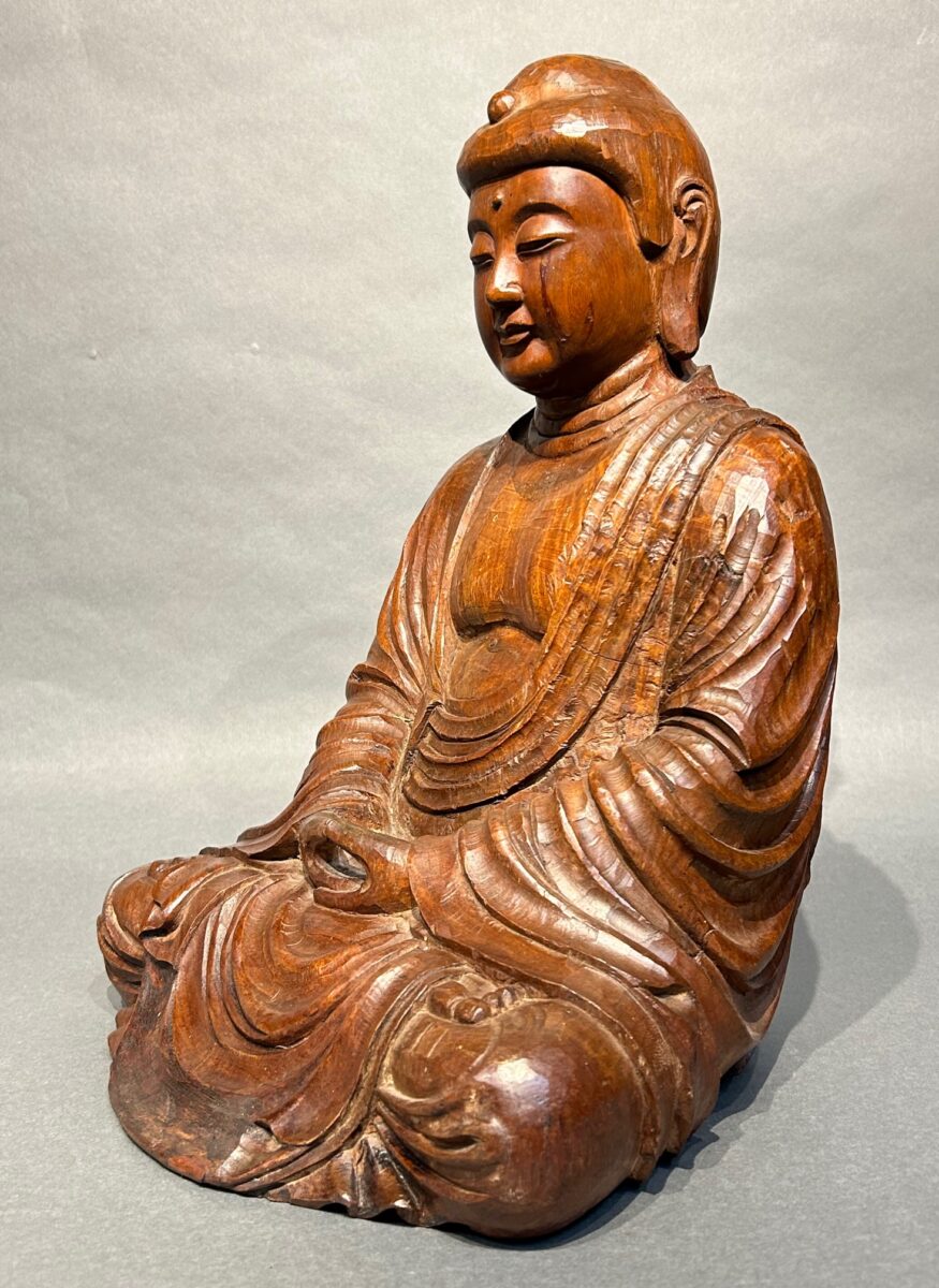 Antique buy wooden carved Buddah