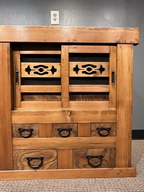 Mizuya Tansu from Kyoto | Japanese Antique Cabinet | 6' Width, 2 Section